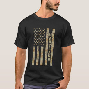 Maryland Old Line State Chesapeake Bay Desert Camo T-shirt