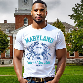 Maryland Old Line State Crab Graphic T-shirt