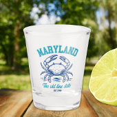 Maryland Old Line State Crab Shot Glas