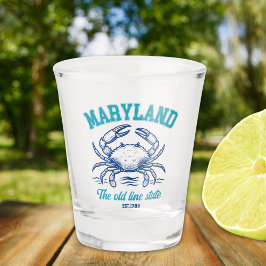 Maryland Old Line State Crab Shot Glas