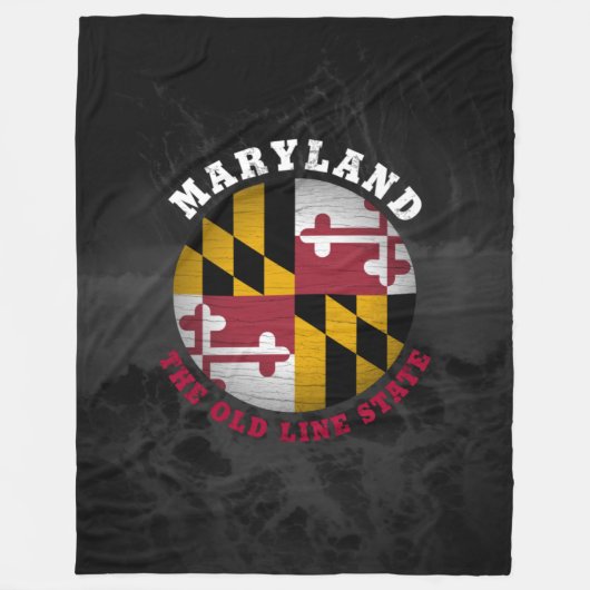 MARYLAND OLD LINE STATE FLAG FLEECE DEKEN (Voorkant)