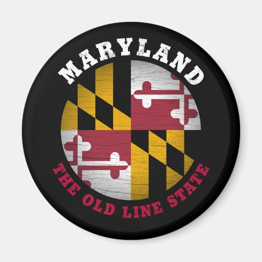 MARYLAND OLD LINE STATE FLAG MAGNEET (Voorkant)