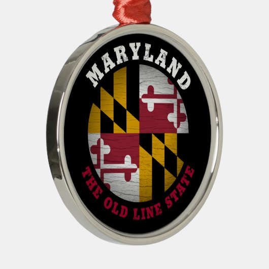 MARYLAND OLD LINE STATE FLAG METALEN ORNAMENT (Rechts)