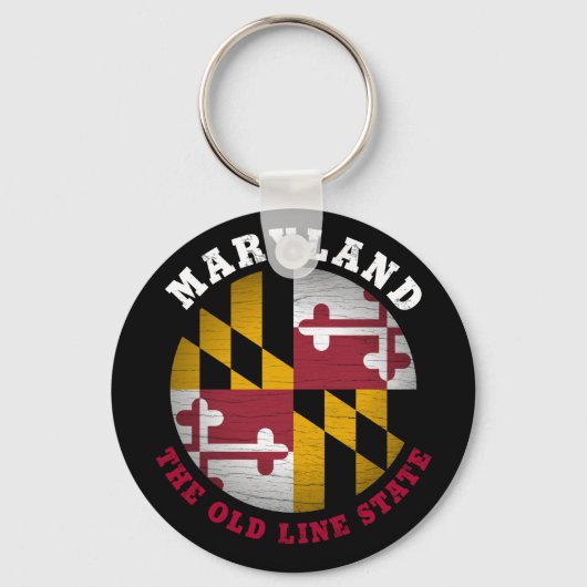 MARYLAND OLD LINE STATE FLAG SLEUTELHANGER (Voorkant)