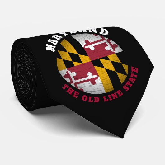 MARYLAND OLD LINE STATE FLAG STROPDAS (Opgerold)