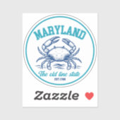 Maryland Old Line State Gift for Nature Lover Sticker (Vel)