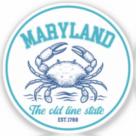 Maryland Old Line State Gift for Nature Lover Sticker