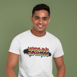 MARYLAND OLD LINE STATE Krachtig Graffiti T-shirt