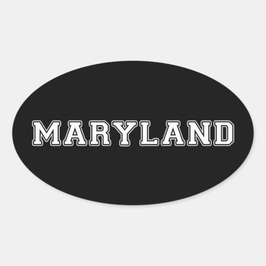 Maryland Ovale Sticker (Voorkant)