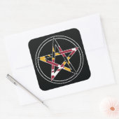 Maryland Pagan transparant Vierkante Sticker (Envelop)