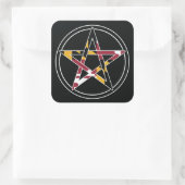 Maryland Pagan transparant Vierkante Sticker (Tas)