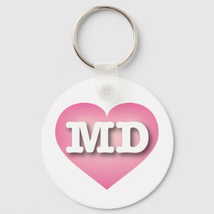 Maryland Pink Fade Heart - Ik hou van MD Sleutelhanger