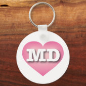 Maryland Pink Fade Heart - Ik hou van MD Sleutelhanger (Voorkant)