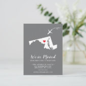 MARYLAND Post Card (Verplaatsende Aankondiging) Briefkaart (Staand voorkant)