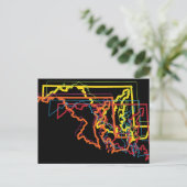 maryland pride blur briefkaart (Staand voorkant)