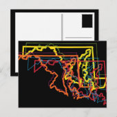 maryland pride blur briefkaart (Voorkant / Achterkant)