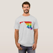 Maryland Pride. Gestreept. T-shirt (Voorkant volledig)