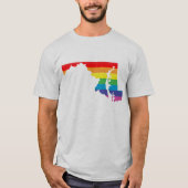 Maryland Pride. Gestreept. T-shirt (Voorkant)