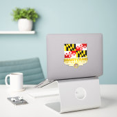 Maryland Pride Sticker (Laptop op bureau)