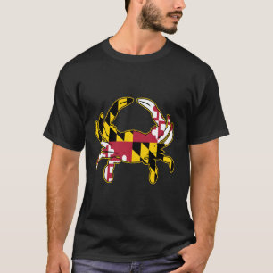 Maryland Pride vlag krab met MD vlag kleuren overl T-shirt