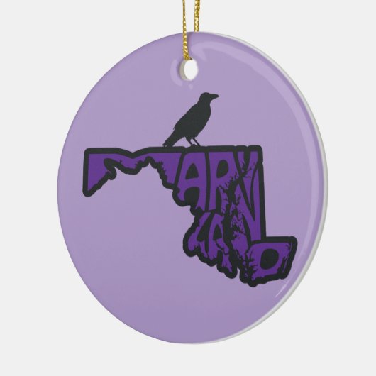 Maryland Raven Christmas Tree Ornament (Links)