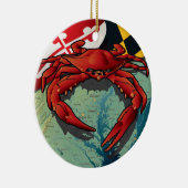 Maryland Red Crab van Joe Barsin Keramisch Ornament (Rechts)