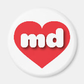 Maryland red hart - Ik hou van md Magneet (Voorkant)