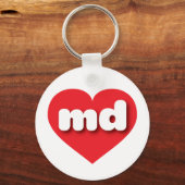 Maryland red hart - Ik hou van md Sleutelhanger (Voorkant)