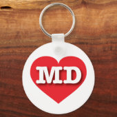 Maryland Red Heart - Ik hou van MD Sleutelhanger (Voorkant)