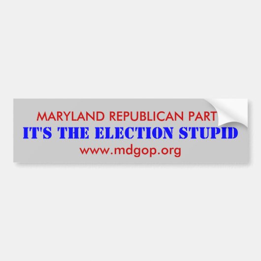 MARYLAND REPUBLICAN PARTIJ BUMPERSTICKER (Voorkant)