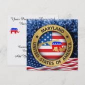 Maryland Republikeinse Patriottische Uitnodiging - (Voorkant / Achterkant)