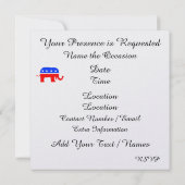 Maryland Republikeinse Patriottische Uitnodiging - (Achterkant)