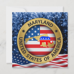 Maryland Republikeinse Patriottische Uitnodiging -