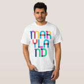 Maryland  Retro Pop Art 80s Regenboog T-shirt (Voorkant volledig)