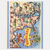 Maryland Retro Werpdeken Fleece Deken (Voorkant)