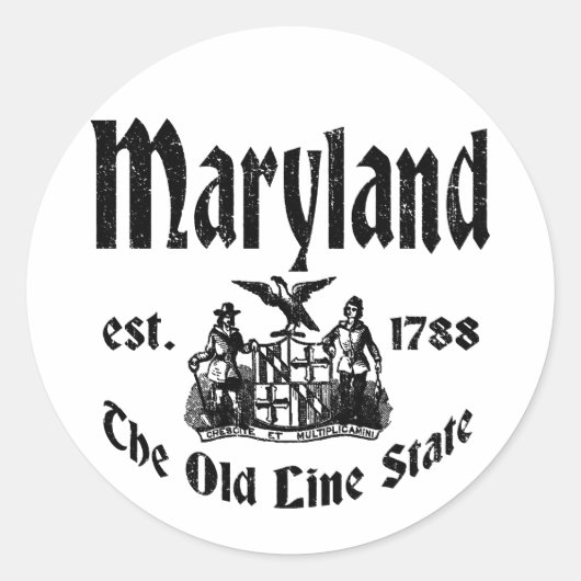 Maryland Ronde Sticker (Voorkant)