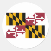 Maryland Ronde Sticker (Voorkant)