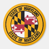 Maryland Round Emblem Magneet (Voorkant)