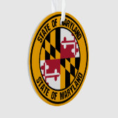 Maryland Round Emblem Ornament (voorkant)