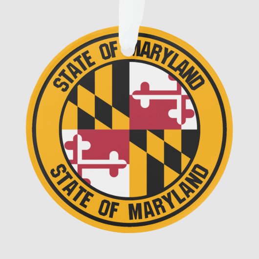 Maryland Round Emblem Ornament (voorkant)