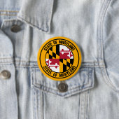 Maryland Round Emblem Ronde Button 7,6 Cm (In situ)