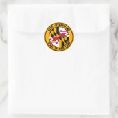 Maryland Round Emblem Ronde Sticker (Tas)