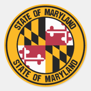 Maryland Round Emblem Ronde Sticker