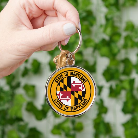 Maryland Round Emblem Sleutelhanger (Hand)