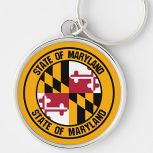 Maryland Round Emblem Sleutelhanger