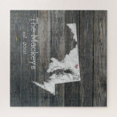 Maryland Rustieke Staatspuzzel Legpuzzel (Horizontaal)