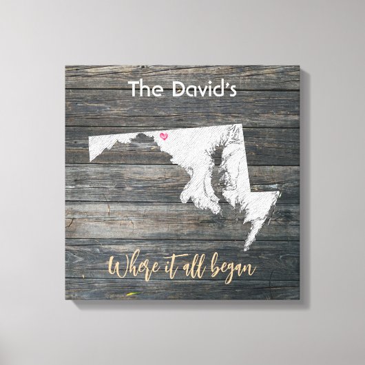 Maryland Ruw Canvasprint met Structuur Canvas Afdruk (Voorkant)