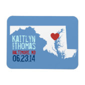 Maryland Save the Date -  stad Magneet (Horizontaal)