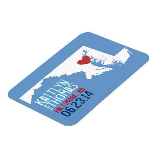 Maryland Save the Date -  stad Magneet (Linkerzijde)