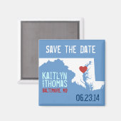 Maryland Save the Date -  stad Magneet (Voorkant / Achterkant)